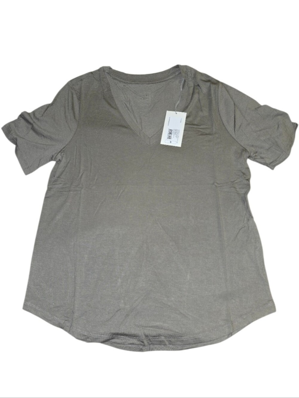 A New Day Short Sleeve V-Neck Tee in Dark Brown